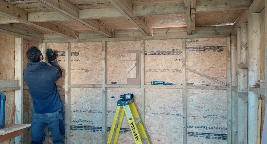 Garden office power and lighting in Letchworth by Solaris Contracts